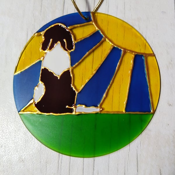 Springer Spaniel 'You are my sunshine' sun catcher