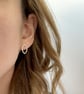 Silver Navette Stud Earrings - Image 2