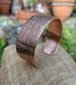 Chunky Fabric pattern open copper bangle  , cuff  - Image 6
