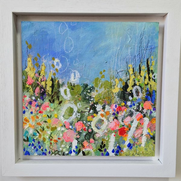 'The garden you made'  Original mixed media painting. 