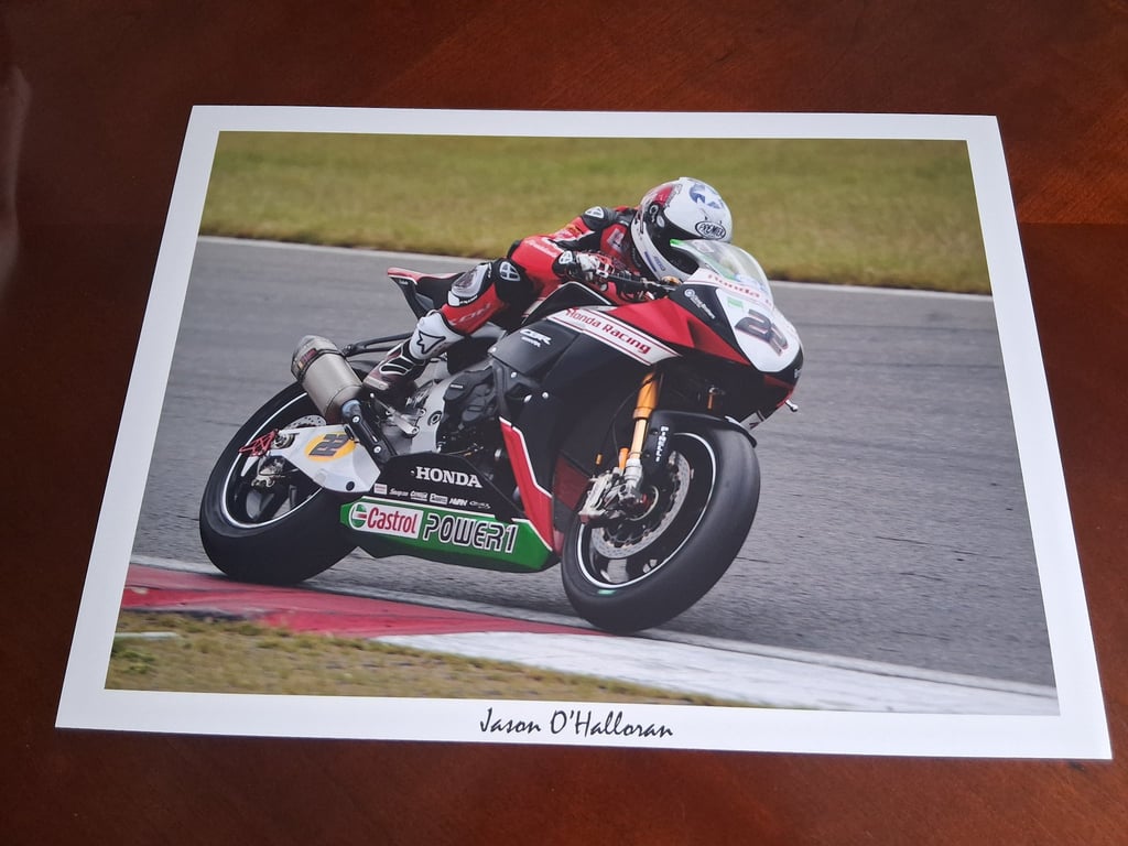 Photograph of Motorcycle Racer Jason O'Halloran - 16x12