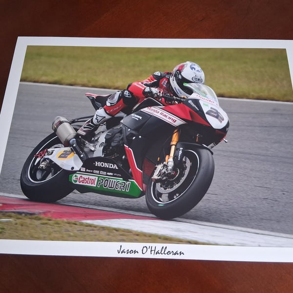 Jason O'halloran Motorbike Racing 16 x 12