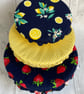 Reusable bowl covers - set of three. Strawberries and lemons