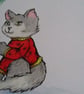 HAND PAINTED CHRISTMAS CARD - Image 2