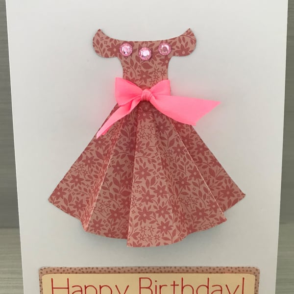 Party Dress Birthday Card for Her Personalised