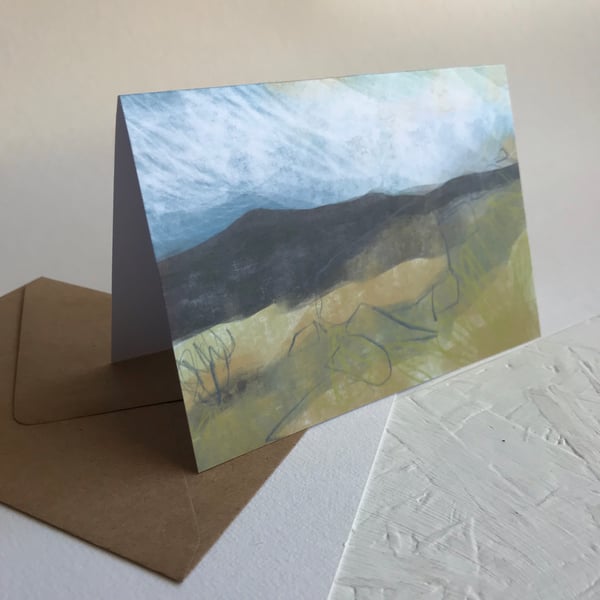 Hathersage Moor from Longshaw - Peak District greeting card