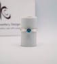 Handmade Eco silver Aquamarine solitaire ring - Image 1