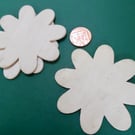 5 x Wooden Plaques   Unfinished 3mm Plywood DAISY Shape NOT laser cut