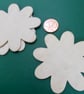 5 x Wooden Plaques   Unfinished 3mm Plywood DAISY Shape NOT laser cut