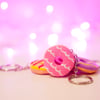 Retro classic Party ring biscuit necklace OR keyring ONE SUPPLIED