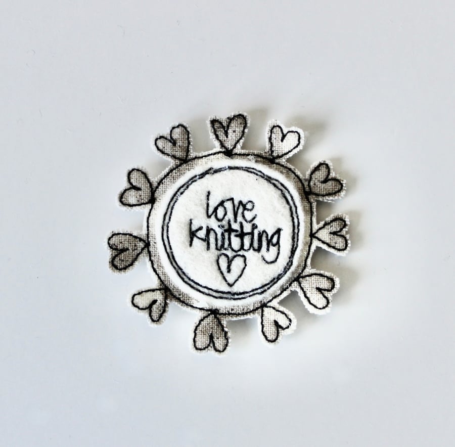 'Love Knitting' Handmade Magnet