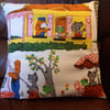 "Hector's House" vintage fabric cushion