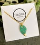 Ceramic leaf necklace - mint green - Image 4