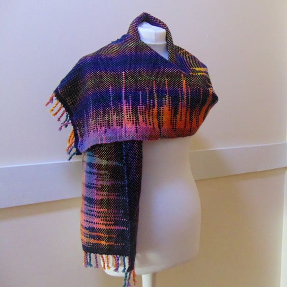 Hand-Woven Scarf, Elegant Ladies' Scarf, Lightweight Unique Scarf
