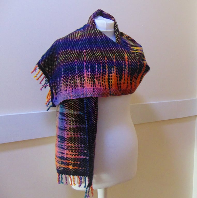Hand-Woven Scarf, Elegant Ladies' Scarf, Lightweight Unique Scarf