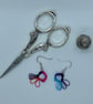 Tatted Rainbow Fish Earrings - Image 1