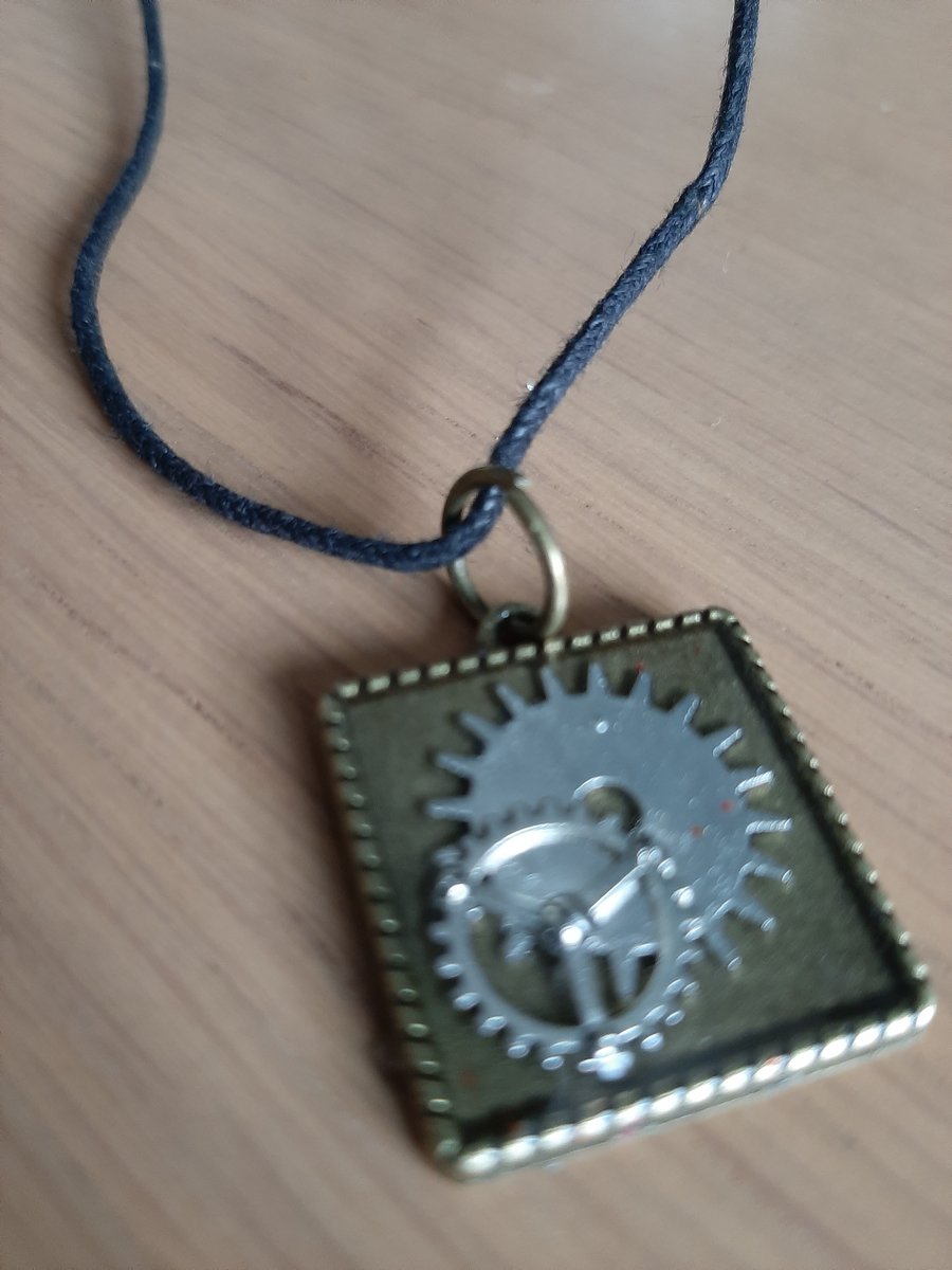 Unique  men's handmade resin pendent with chain