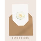 White Rose flowers Greetings Card Wedding (QM 333)