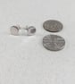 Minimalist Sterling Silver 8mm Round Stud - Image 4