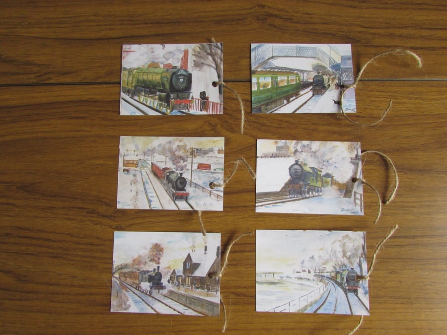 Newcastle and Carlisle Railway Christmas gift tags