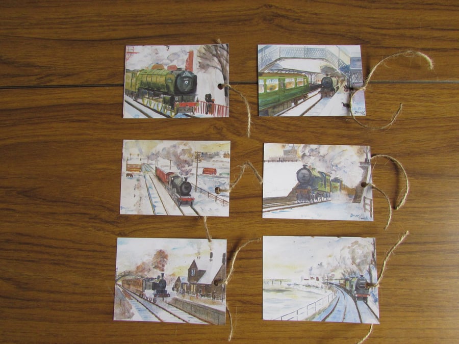 Newcastle and Carlisle Railway Christmas gift tags