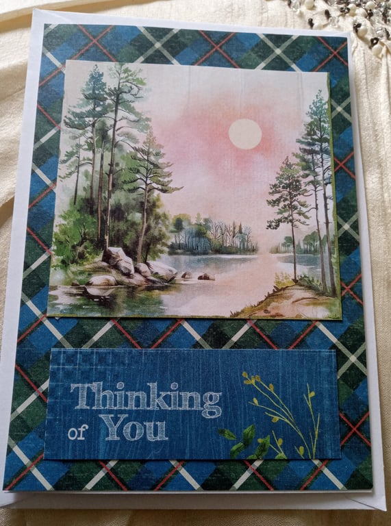 Vintage-style greeting card - Thinking of you card - Sympathy Card