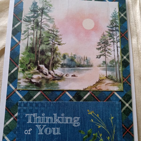 Vintage-style greeting card - Thinking of you card - Sympathy Card