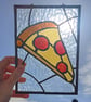Stained Glass Pizza Slice Window Hanging - Image 3