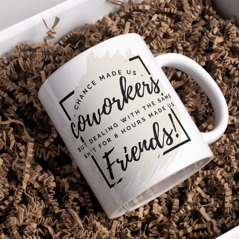 Chance Made Us Coworkers Mug - Funny Office Gift, Unique Colleague Present, Joke