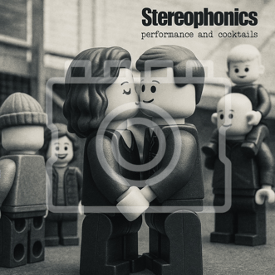 LEGO-Inspired Stereophonics – Performance and Cocktails 5x5" Mounted Print