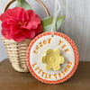 Enjoy the little things ceramic decoration yellow flower