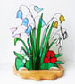 Bluebells and Snowdrops - Stained Glass Tealight Holder Suncatcher - Image 1