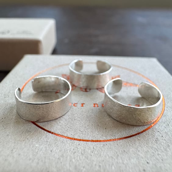 Ear cuff - recycled sterling silver - textured silver - contemporary jewellery