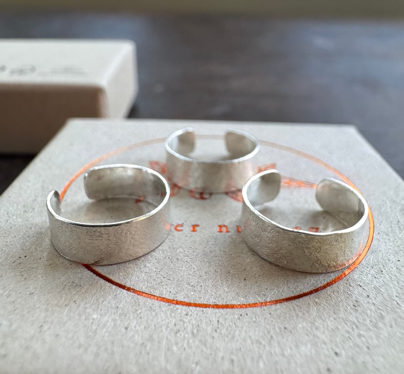 Ear cuff - recycled sterling silver - textured silver - contemporary jewellery