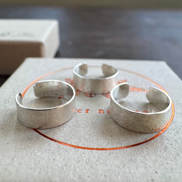 Ear cuff - recycled sterling silver - textured silver - contemporary jewellery