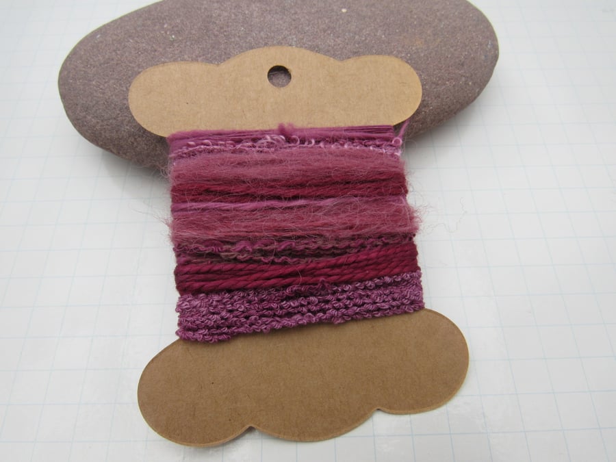 Small Lac Pink Purple Natural Dye Textured Thread Pack
