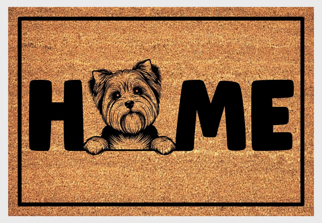 Biewer Terrier Door Mat No.5 - Biewer Terrier Welcome Mat - 3 Sizes