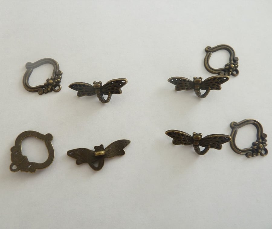 bronze dragonfly toggles