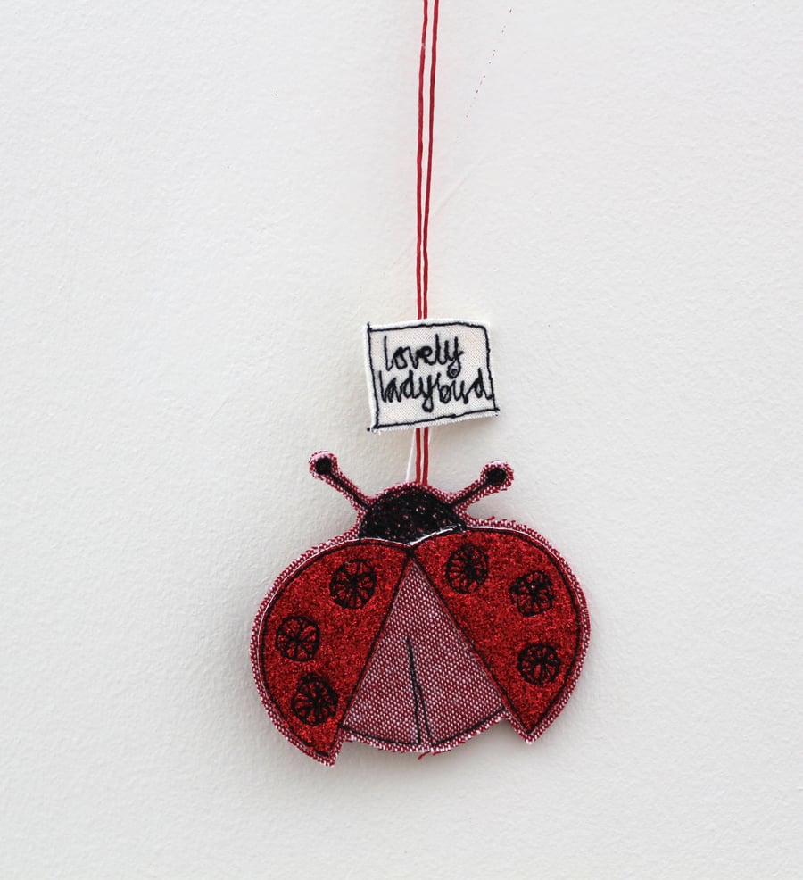 'Lovely Ladybird' - Hanging Decoration