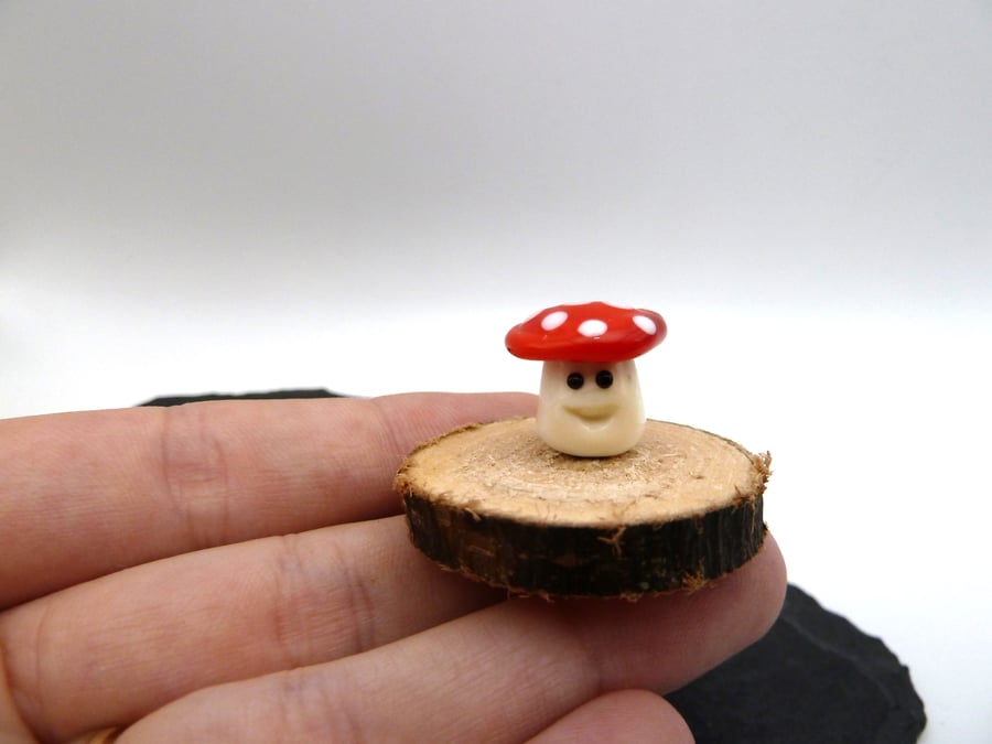small glass toadstool gift