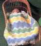 VINTAGE KNITTING PATTERN PDF Babies Chevron Pram Blanket - Image 3