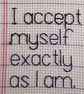 Motivational Quote Wall Hanging - "I accept myself..." - Image 3