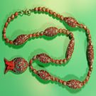  Handmade necklace pendant Indonesian beads and Indonesian Fish pendant 