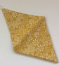  Small Triangular Coin Purse, pouch, gold  cotton - Image 5