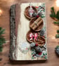 Live Edge Christmas Wooden Wall Plaque. Festive Robin & Dried Orange Wall Art - Image 1