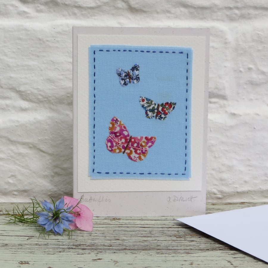 'Perfectly Imperfect' Hand-stitched Butterflies made with Liberty cottons