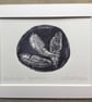 'Midnight Feathers ' Linocut Print - Image 3