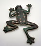 Dark Green Frog with White and Gold Detail and Wall-mount