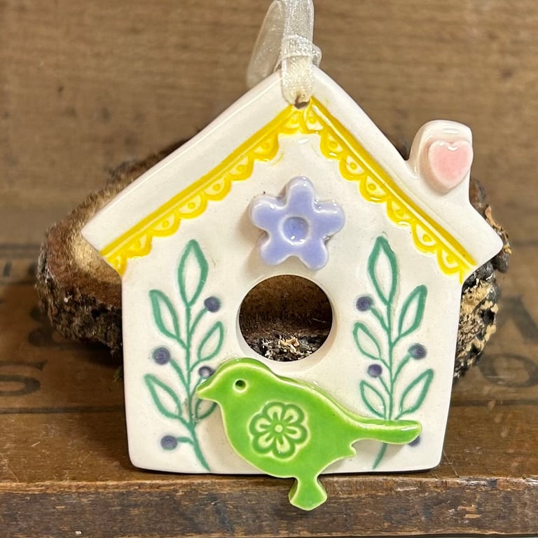 Perfectly Imperfect Reduced price ceramic birdhouse decoration 