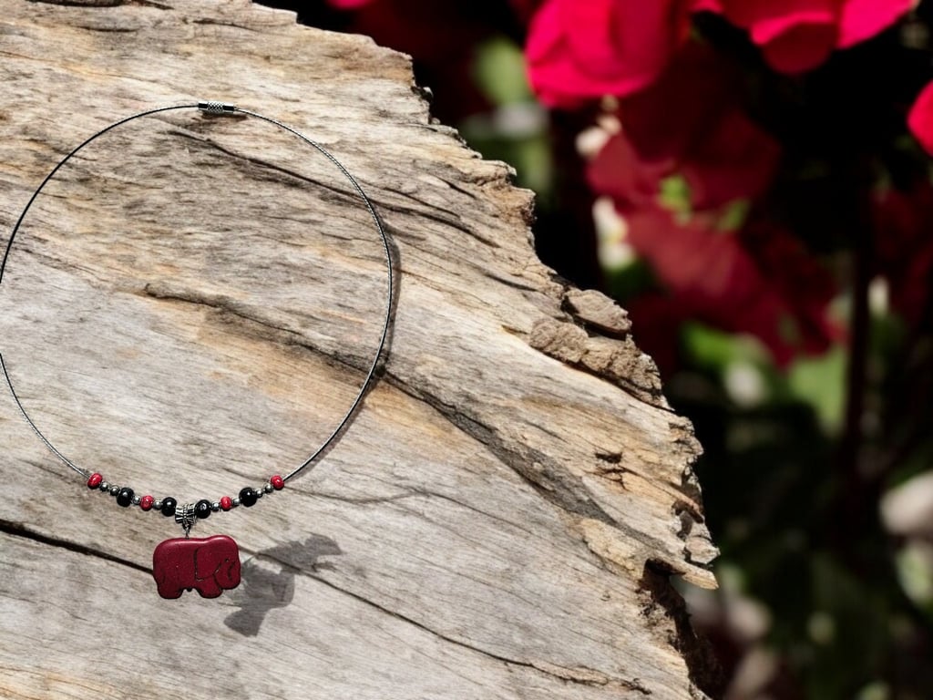 Elephant choker neclace, elephant jewellery, choker necklace, gothic choker, sto